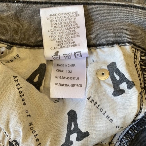Articles of Society Grey Skinny Jeans SZ 28 - Picture 8 of 11